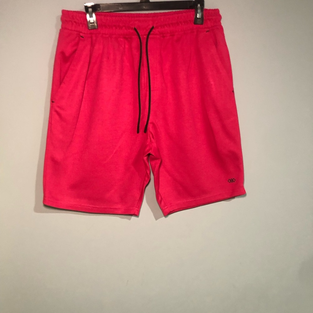 Men's Athletic Drawstring Shorts in Hot Pink